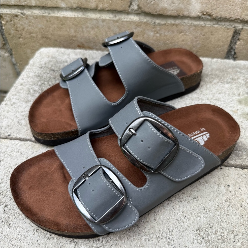 Cliffs Gray Double Buckle Sandals - Picture 3 of 8